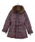 BURBERRY LONDON（バーバリーロンドン）の古着「ラクーンファー付きダウンコート」｜パープル