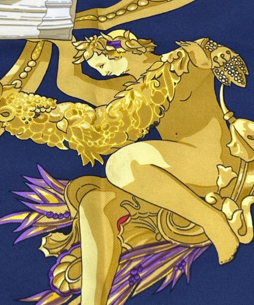 HERMES（エルメス）HERMES (エルメス) スカーフ ネイビーの古着・服飾アイテム