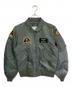 AVIREXアヴィレックス）の古着「ジップジャケット」｜グリーン
