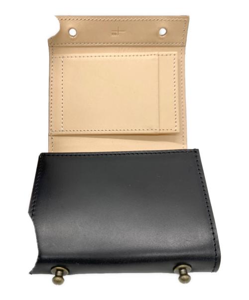 M+（エムピウ）M+ (エムピウ) 3つ折り財布 ブラック 未使用品の古着・服飾アイテム