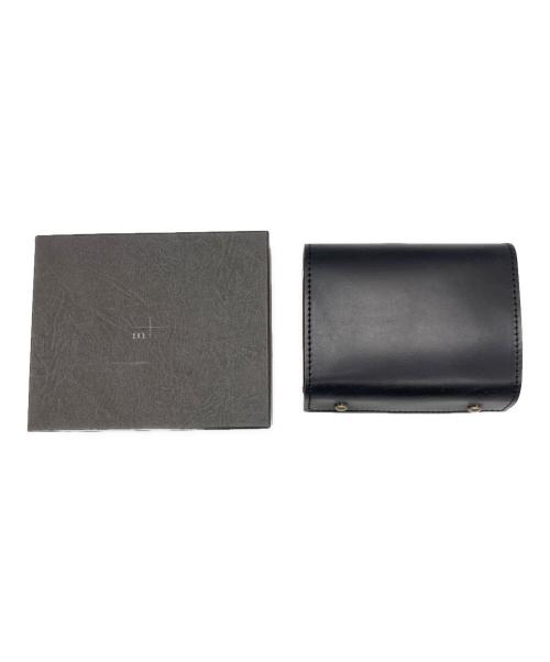 M+（エムピウ）M+ (エムピウ) 3つ折り財布 ブラック 未使用品の古着・服飾アイテム