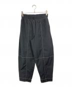 GANNIガニー）の古着「Cotton Crepe Elasticated Curve Pants/パンツ/カーブパンツ」｜ブラック