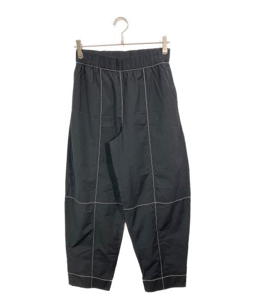 GANNI（ガニー）Ganni (ガニー) Cotton Crepe Elasticated Curve Pants/パンツ/カーブパンツ ブラック サイズ:38の古着・服飾アイテム