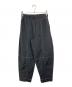 Ganni（ガニー）の古着「Cotton Crepe Elasticated Curve Pants/パンツ/カーブパンツ」｜ブラック