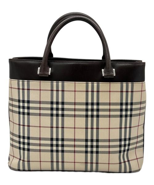 BURBERRY（バーバリー）BURBERRY (バーバリー) トートバッグ ブラウン×ベージュの古着・服飾アイテム