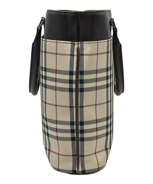 BURBERRY（バーバリー）BURBERRY (バーバリー) トートバッグ ブラウン×ベージュの古着・服飾アイテム