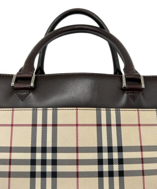 BURBERRY（バーバリー）BURBERRY (バーバリー) トートバッグ ブラウン×ベージュの古着・服飾アイテム