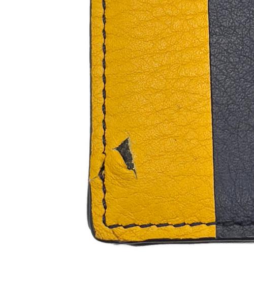 LOEWE（ロエベ）LOEWE (ロエベ) カードケース イエロー×ブラウンの古着・服飾アイテム