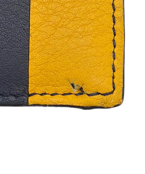 LOEWE（ロエベ）LOEWE (ロエベ) カードケース イエロー×ブラウンの古着・服飾アイテム