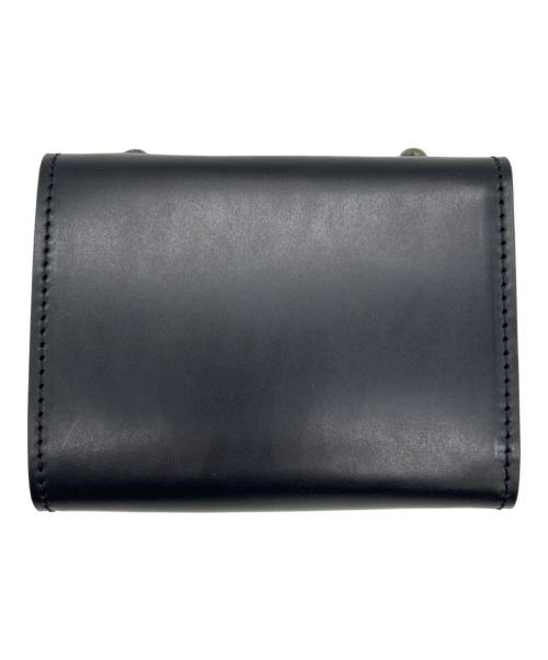 M+（エムピウ）m+ (エムピウ) 3つ折り財布 ブラック 未使用品の古着・服飾アイテム