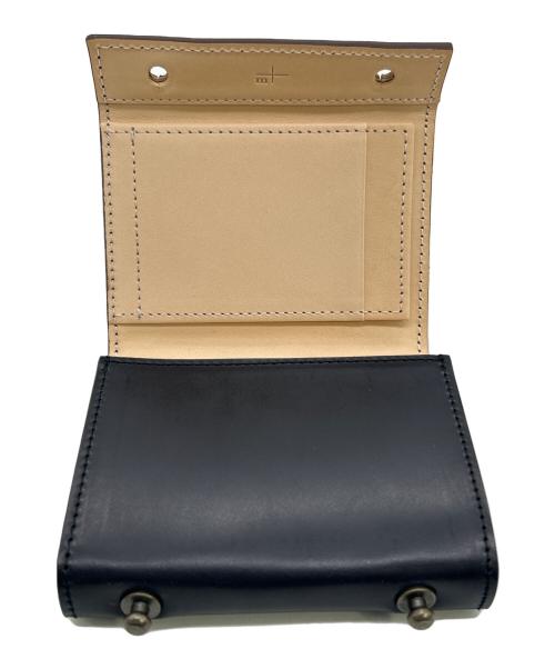M+（エムピウ）m+ (エムピウ) 3つ折り財布 ブラック 未使用品の古着・服飾アイテム