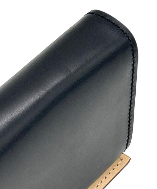 M+（エムピウ）m+ (エムピウ) 3つ折り財布 ブラック 未使用品の古着・服飾アイテム