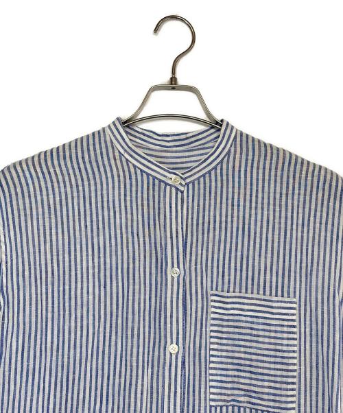 23区（ニジュウサンク）23区 (ニジュウサンク) ノースリーブワンピース ブルー×ホワイト サイズ:SIZE 40（M)の古着・服飾アイテム