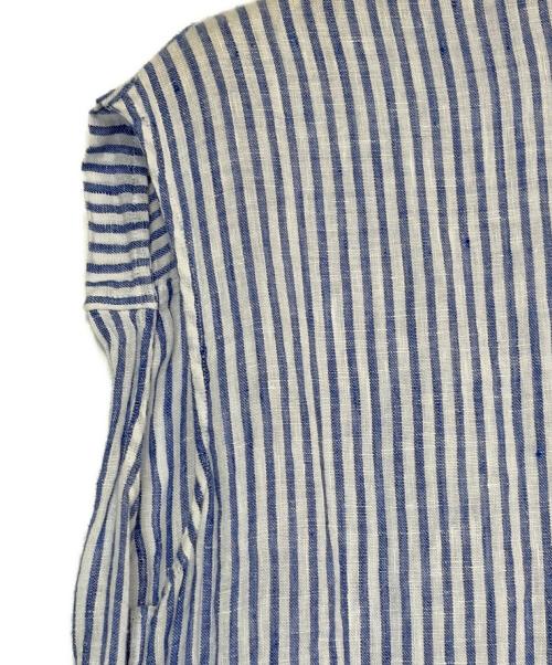 23区（ニジュウサンク）23区 (ニジュウサンク) ノースリーブワンピース ブルー×ホワイト サイズ:SIZE 40（M)の古着・服飾アイテム