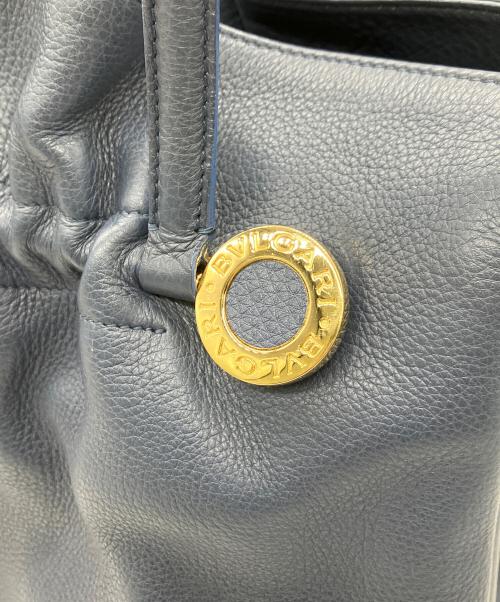 BVLGARI（ブルガリ）BVLGARI (ブルガリ) ハンドバッグ ブルーの古着・服飾アイテム