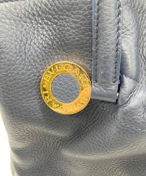 BVLGARI（ブルガリ）BVLGARI (ブルガリ) ハンドバッグ ブルーの古着・服飾アイテム