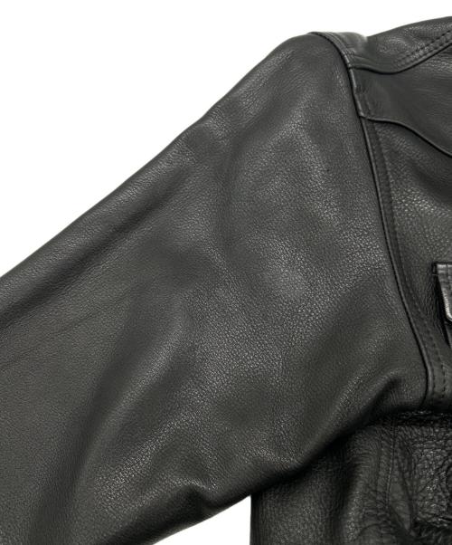 Y'2LEATHER（ワイツーレザー）Y'2LEATHER (ワイツーレザー) レザーシャツ ブラック サイズ:SIZE 38（M）の古着・服飾アイテム