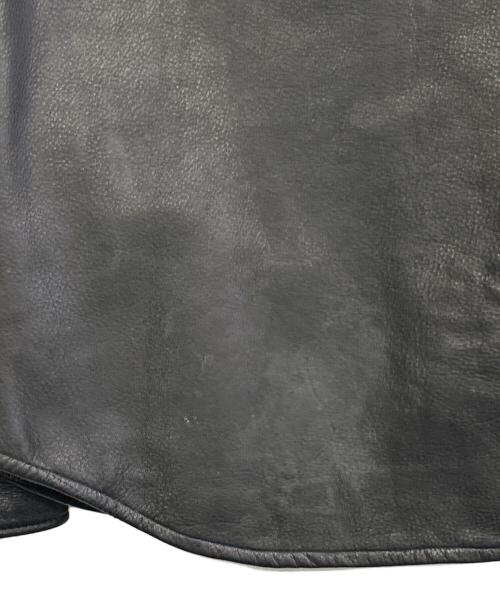 Y'2LEATHER（ワイツーレザー）Y'2LEATHER (ワイツーレザー) レザーシャツ ブラック サイズ:SIZE 38（M）の古着・服飾アイテム