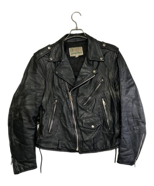 GINOLEATHER（ジーノ レザー）GINOLEATHER (ジーノ レザー) レザーライダースジャケット ブラック サイズ:SIZE Freeの古着・服飾アイテム