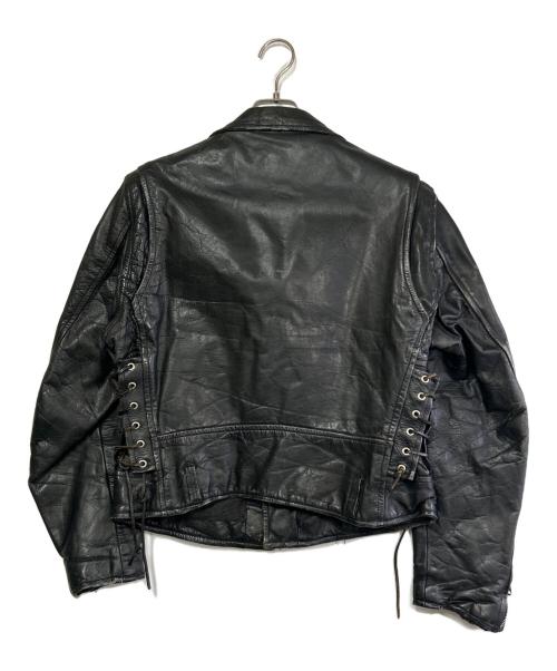 GINOLEATHER（ジーノ レザー）GINOLEATHER (ジーノ レザー) レザーライダースジャケット ブラック サイズ:SIZE Freeの古着・服飾アイテム