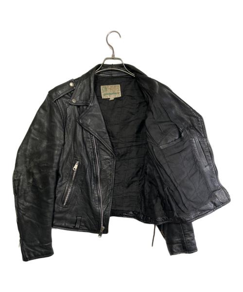 GINOLEATHER（ジーノ レザー）GINOLEATHER (ジーノ レザー) レザーライダースジャケット ブラック サイズ:SIZE Freeの古着・服飾アイテム