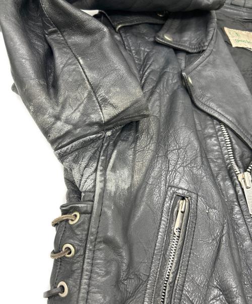 GINOLEATHER（ジーノ レザー）GINOLEATHER (ジーノ レザー) レザーライダースジャケット ブラック サイズ:SIZE Freeの古着・服飾アイテム