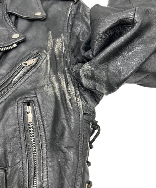 GINOLEATHER（ジーノ レザー）GINOLEATHER (ジーノ レザー) レザーライダースジャケット ブラック サイズ:SIZE Freeの古着・服飾アイテム