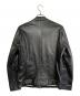 nano・universe (ナノ・ユニバース) ラムレザー シングルライダースジャケット ブラック サイズ:L：10000円