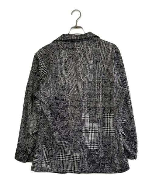 1PIU1UGUALE3 RELAX（ウノピゥウノウグァーレトレ リラックス）1piu1uguale3 relax (ウノピゥウノウグァーレトレ リラックス) ハウンドトゥースジャガードジャケット グレー サイズ:SIZExxｌの古着・服飾アイテム