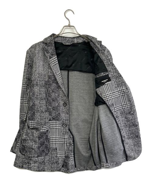 1PIU1UGUALE3 RELAX（ウノピゥウノウグァーレトレ リラックス）1piu1uguale3 relax (ウノピゥウノウグァーレトレ リラックス) ハウンドトゥースジャガードジャケット グレー サイズ:SIZExxｌの古着・服飾アイテム