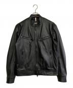 HUGO BOSSヒューゴ ボス）の古着「ラムレザージャケット」｜ブラック