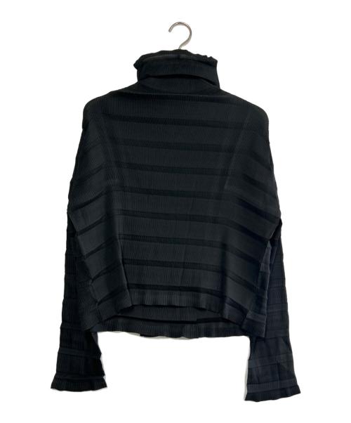 ISSEY MIYAKE（イッセイミヤケ）ISSEY MIYAKE (イッセイミヤケ) 薄手カーディガン ブラック サイズ:SIZE 2の古着・服飾アイテム