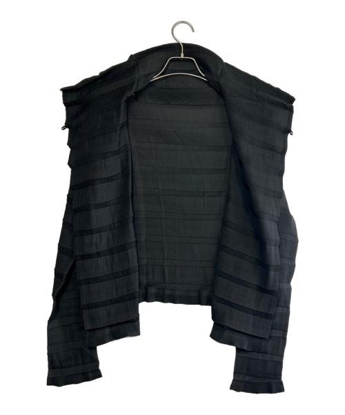 ISSEY MIYAKE（イッセイミヤケ）ISSEY MIYAKE (イッセイミヤケ) 薄手カーディガン ブラック サイズ:SIZE 2の古着・服飾アイテム