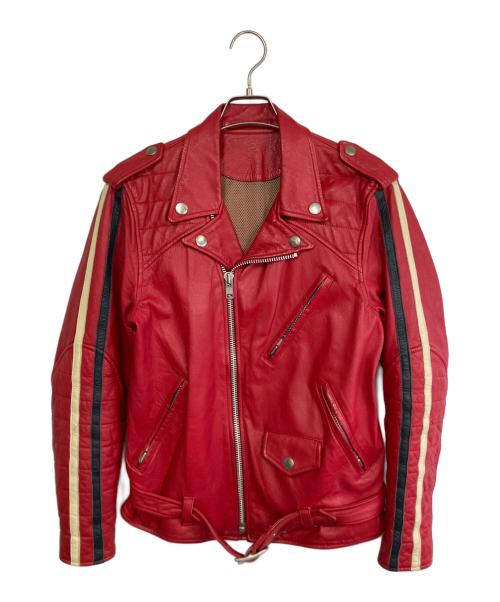 HYOMA（ヒョーマ）HYOMA (ヒョーマ) レザージャケット レッド サイズ:Mの古着・服飾アイテム