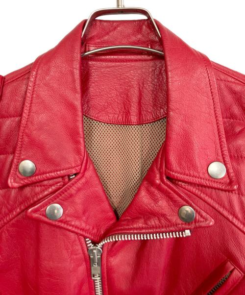 HYOMA（ヒョーマ）HYOMA (ヒョーマ) レザージャケット レッド サイズ:Mの古着・服飾アイテム