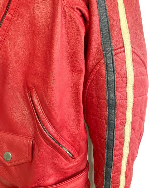 HYOMA（ヒョーマ）HYOMA (ヒョーマ) レザージャケット レッド サイズ:Mの古着・服飾アイテム