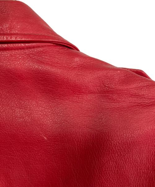 HYOMA（ヒョーマ）HYOMA (ヒョーマ) レザージャケット レッド サイズ:Mの古着・服飾アイテム