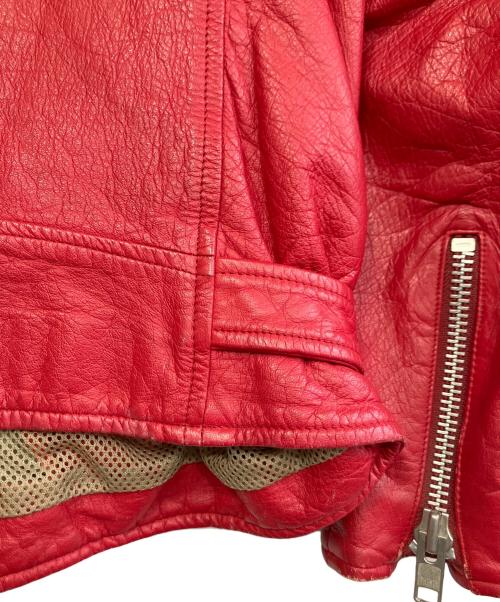 HYOMA（ヒョーマ）HYOMA (ヒョーマ) レザージャケット レッド サイズ:Mの古着・服飾アイテム