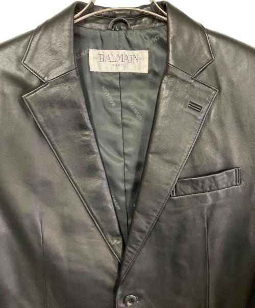 BALMAIN（バルマン）BALMAIN (バルマン) レザージャケット ブラック サイズ:Lの古着・服飾アイテム