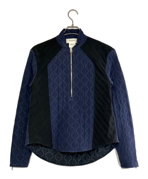 SPORT MAX（スポーツマックス）SPORT MAX (スポーツマックス) ハーフジップブルゾン ネイビー×ブラック サイズ:SIZE 36（S）の古着・服飾アイテム
