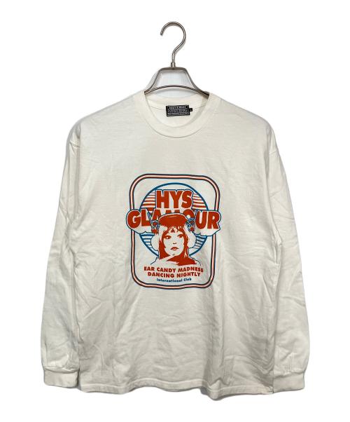 Hysteric Glamour（ヒステリックグラマー）Hysteric Glamour (ヒステリックグラマー) 長袖カットソー ホワイト サイズ:Lの古着・服飾アイテム