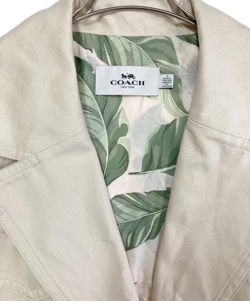 COACH（コーチ）COACH (コーチ) ショートトレンチコート アイボリー サイズ:Sの古着・服飾アイテム