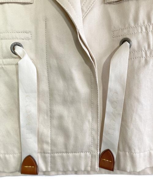 COACH（コーチ）COACH (コーチ) ショートトレンチコート アイボリー サイズ:Sの古着・服飾アイテム