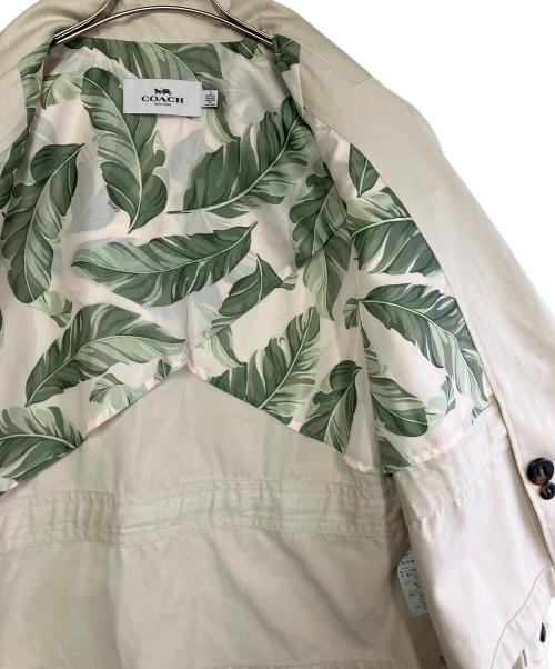 COACH（コーチ）COACH (コーチ) ショートトレンチコート アイボリー サイズ:Sの古着・服飾アイテム
