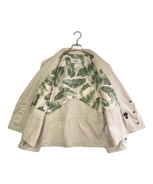 COACH（コーチ）COACH (コーチ) ショートトレンチコート アイボリー サイズ:Sの古着・服飾アイテム