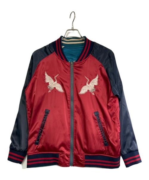JOURNAL STANDARD（ジャーナルスタンダード）JOURNAL STANDARD (ジャーナルスタンダード) スカジャン ブルー×レッド サイズ:2XLの古着・服飾アイテム