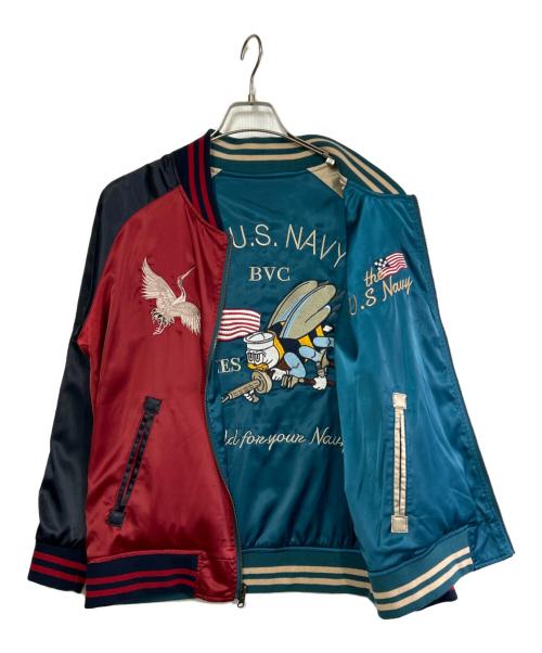 JOURNAL STANDARD（ジャーナルスタンダード）JOURNAL STANDARD (ジャーナルスタンダード) スカジャン ブルー×レッド サイズ:2XLの古着・服飾アイテム