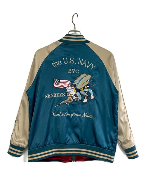 JOURNAL STANDARD（ジャーナルスタンダード）JOURNAL STANDARD (ジャーナルスタンダード) スカジャン ブルー×レッド サイズ:2XLの古着・服飾アイテム