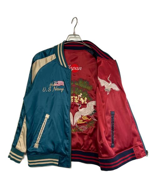 JOURNAL STANDARD（ジャーナルスタンダード）JOURNAL STANDARD (ジャーナルスタンダード) スカジャン ブルー×レッド サイズ:2XLの古着・服飾アイテム