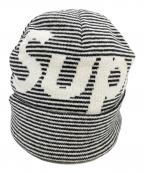 SUPREMEシュプリーム）の古着「ビッグロゴビーニー/ニット帽」｜ホワイト×ブラック